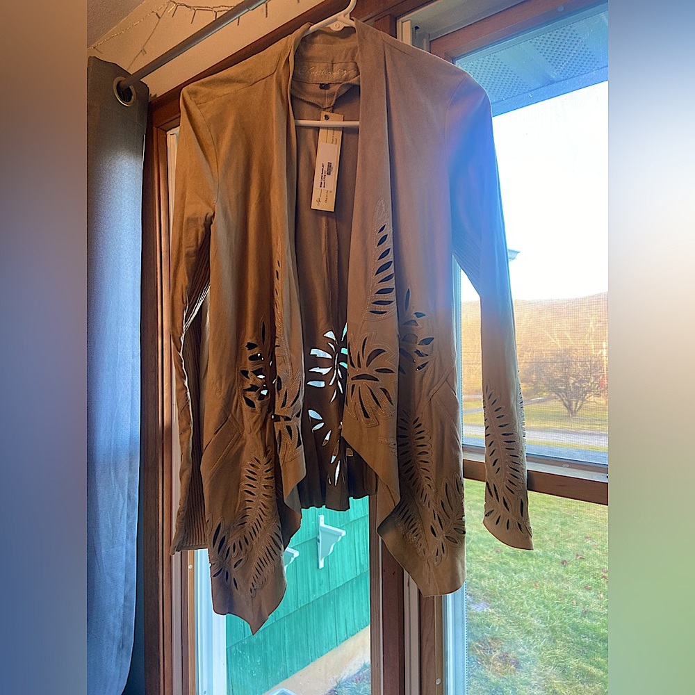 Beige Lamb Suede Jacket